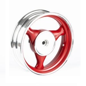 ARO DE LLANTA COMPLETO ALUMINIO DEL. MOTOMEL VX150/KELLER 150 ROJA STD [W70004]